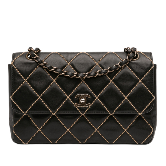 Chanel Handbags - Pre-Loved Chanel CC Wild Stitch Lambskin Flap